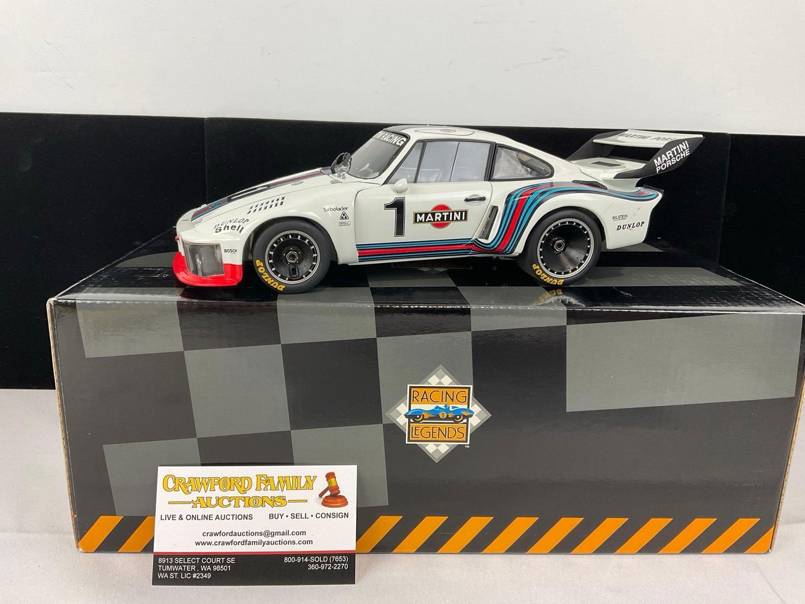 Racing Legends Porsche 935 Turbo Signed by Jacky Ickx & Jochen Mass 1/18 Scale Diecast Car Model...: Original box, 1976. Appears to be in good shape. The piece measures approx 6h x 14w x 8d inches. See pics. E-5420 