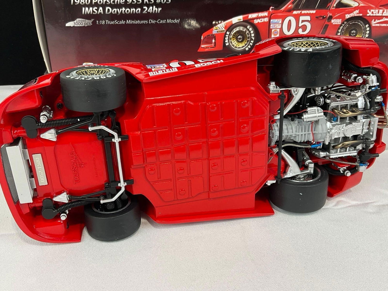 TrueScale 1980 Porsche 935 3 IMSA Daytona 24H, Signed by Bobby Radal, 1/18 Scale Diecast Car Model - 10