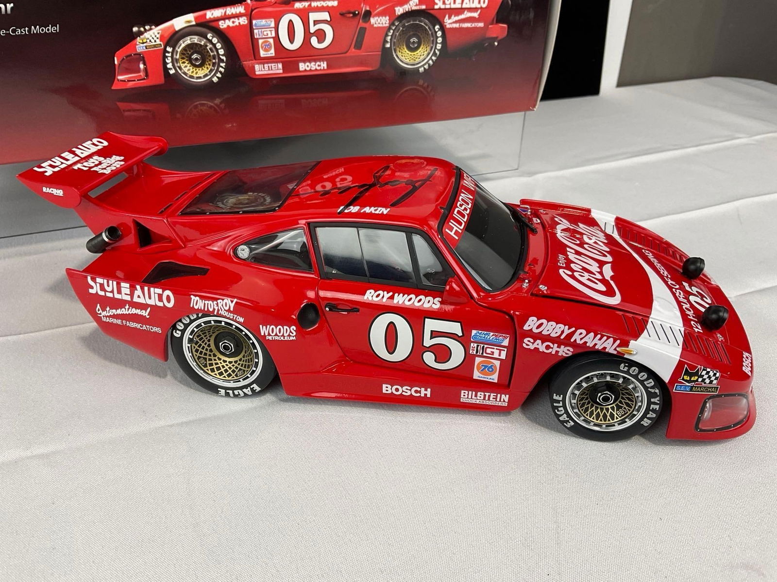 TrueScale 1980 Porsche 935 3 IMSA Daytona 24H, Signed by Bobby Radal, 1/18 Scale Diecast Car Model - 7