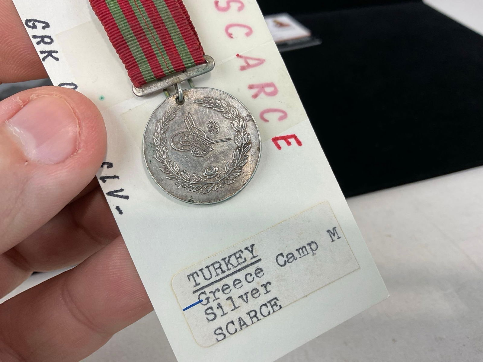 Antique 1897 Ottoman Empire Greek War Campaign Medal, Silver, Scarce - 3