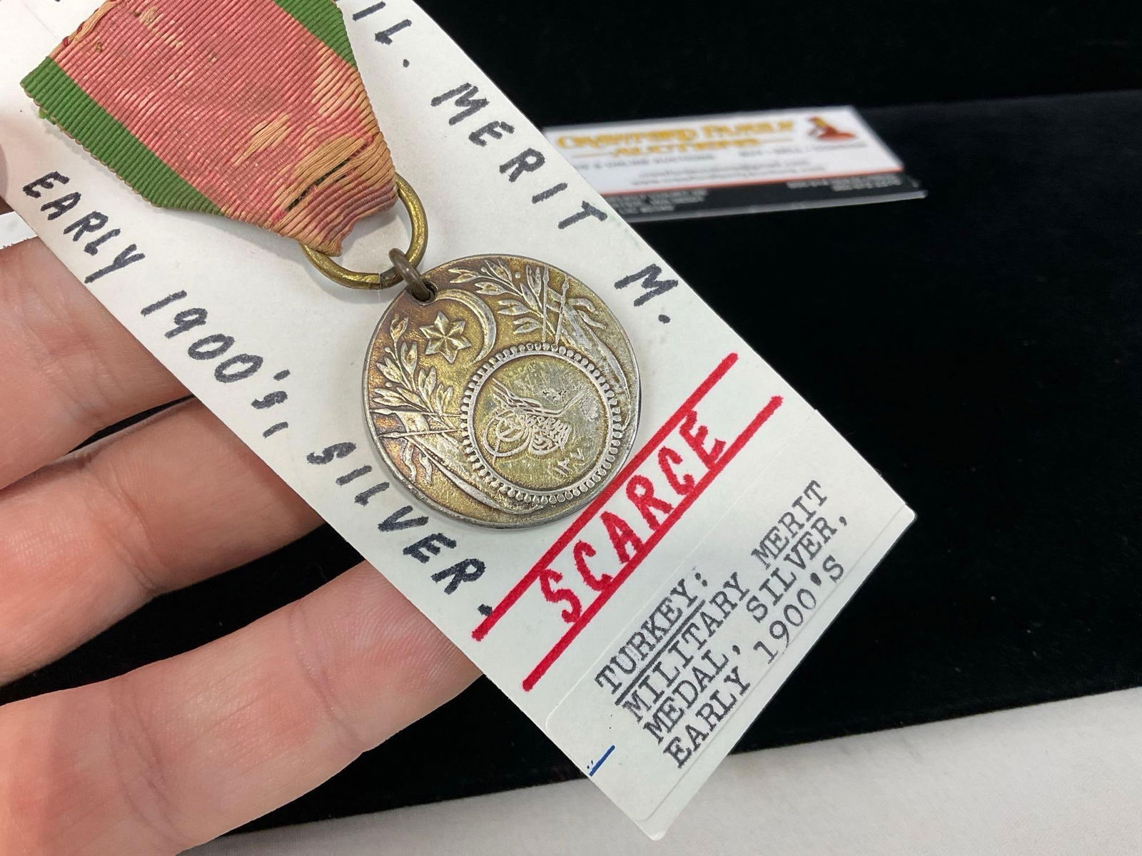 Antique Late 19th Cent-Early 20th Cent. Ottoman Empire Medal of Glory, Scarce - 2