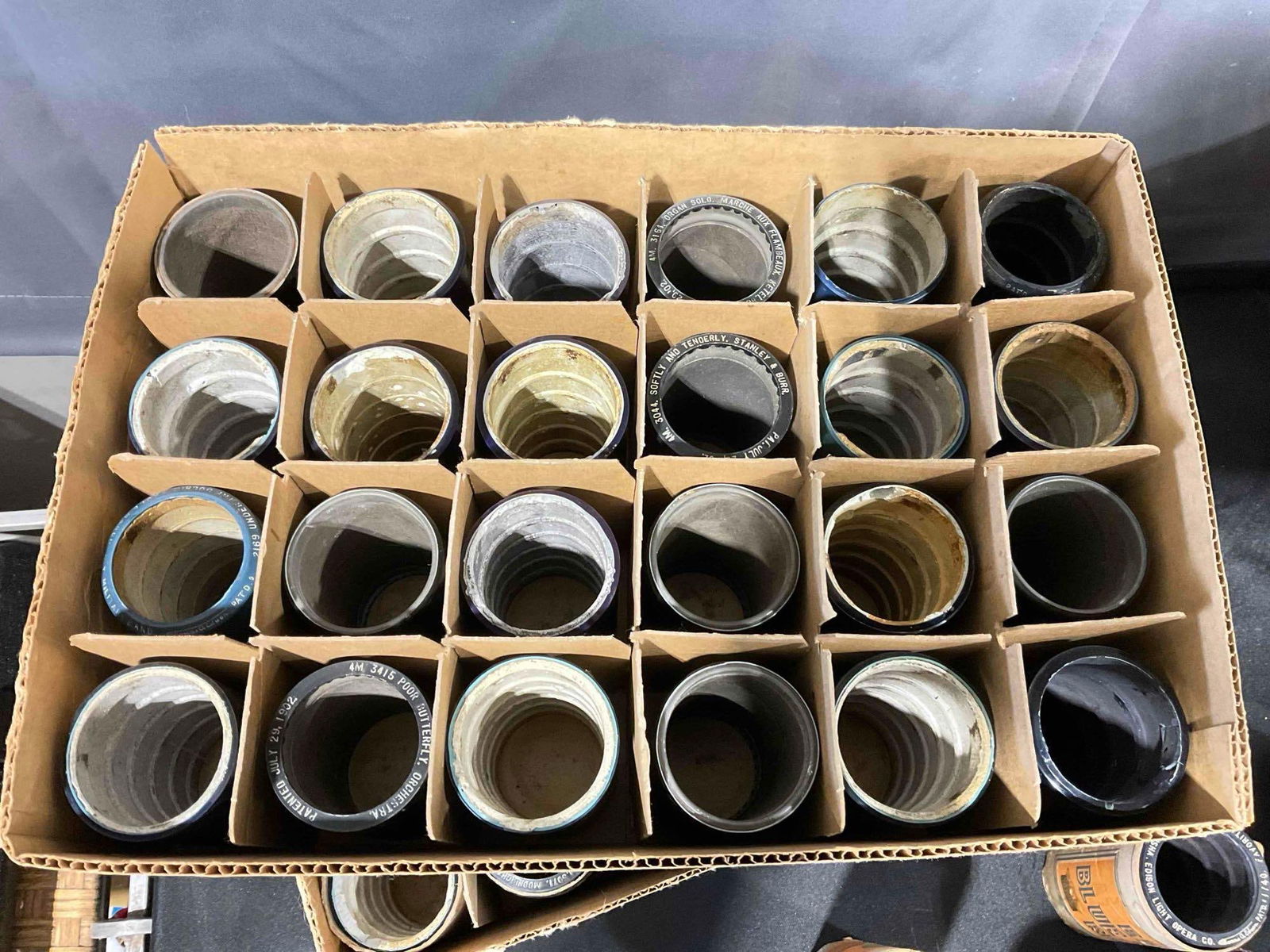 75+ pcs Antique Phonograph Cylinder Record Rolls, incl. Edison Blue Amberol & Oxford. See pics. - 3