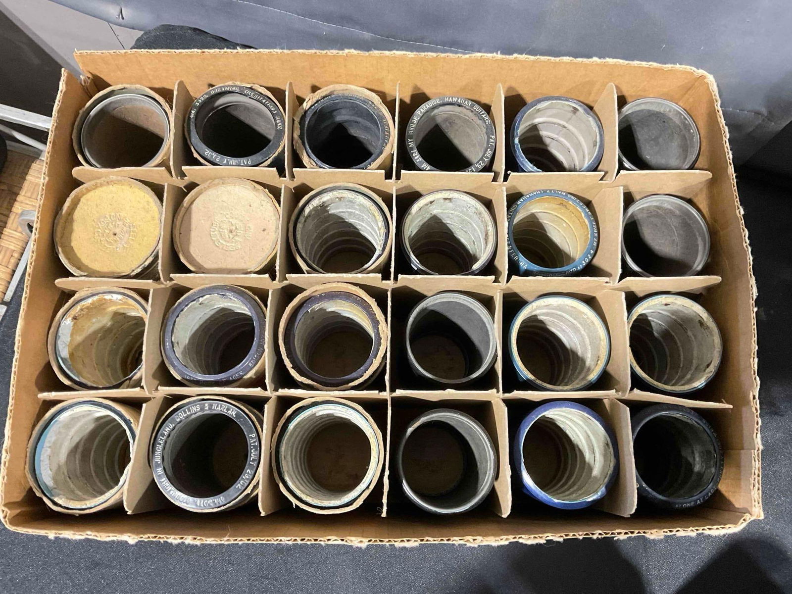 75+ pcs Antique Phonograph Cylinder Record Rolls, incl. Edison Blue Amberol & Oxford. See pics. - 8