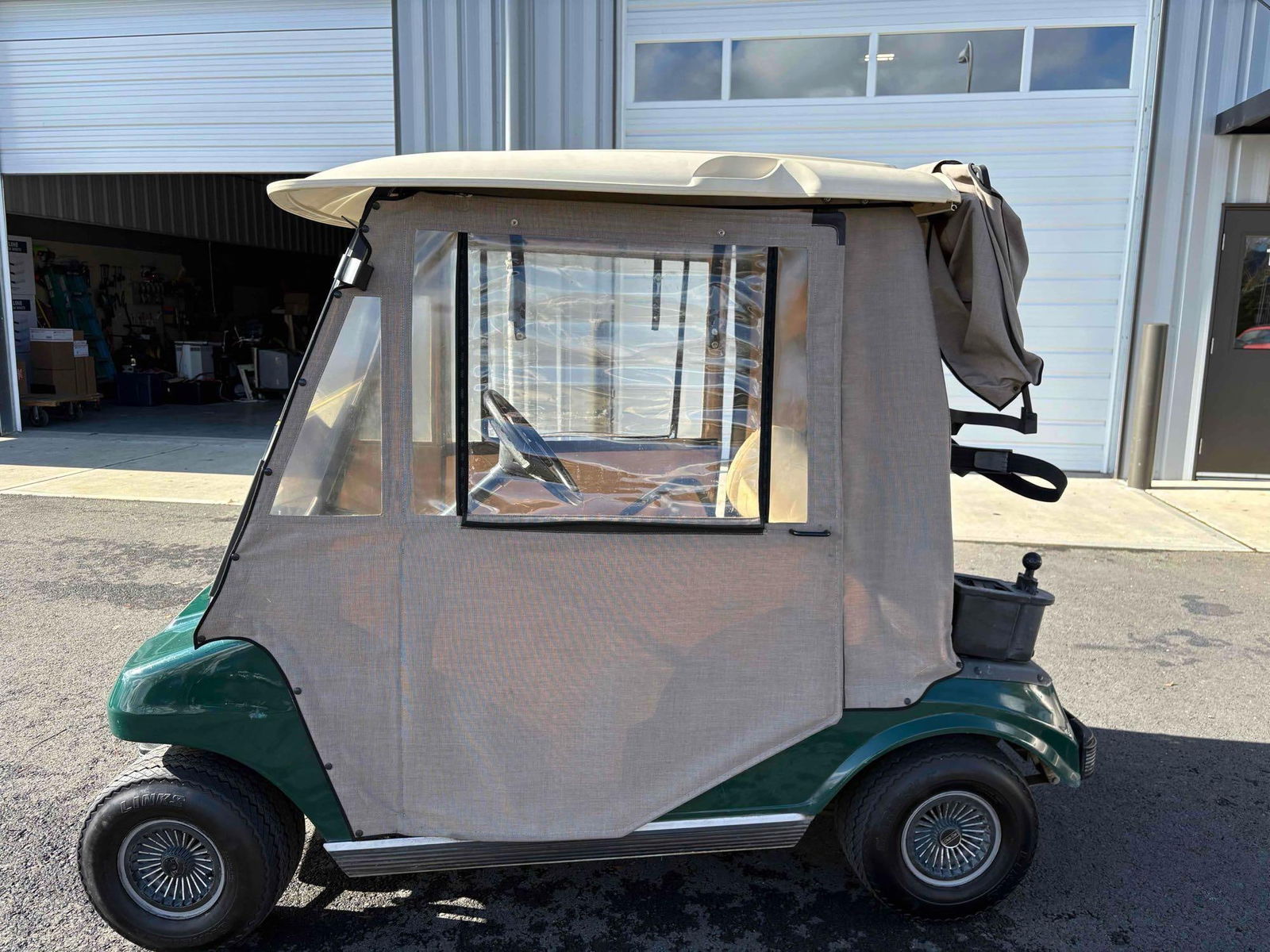 Club Car IR electric Golf cart with cover, doors & battery Charger in good condition - 3