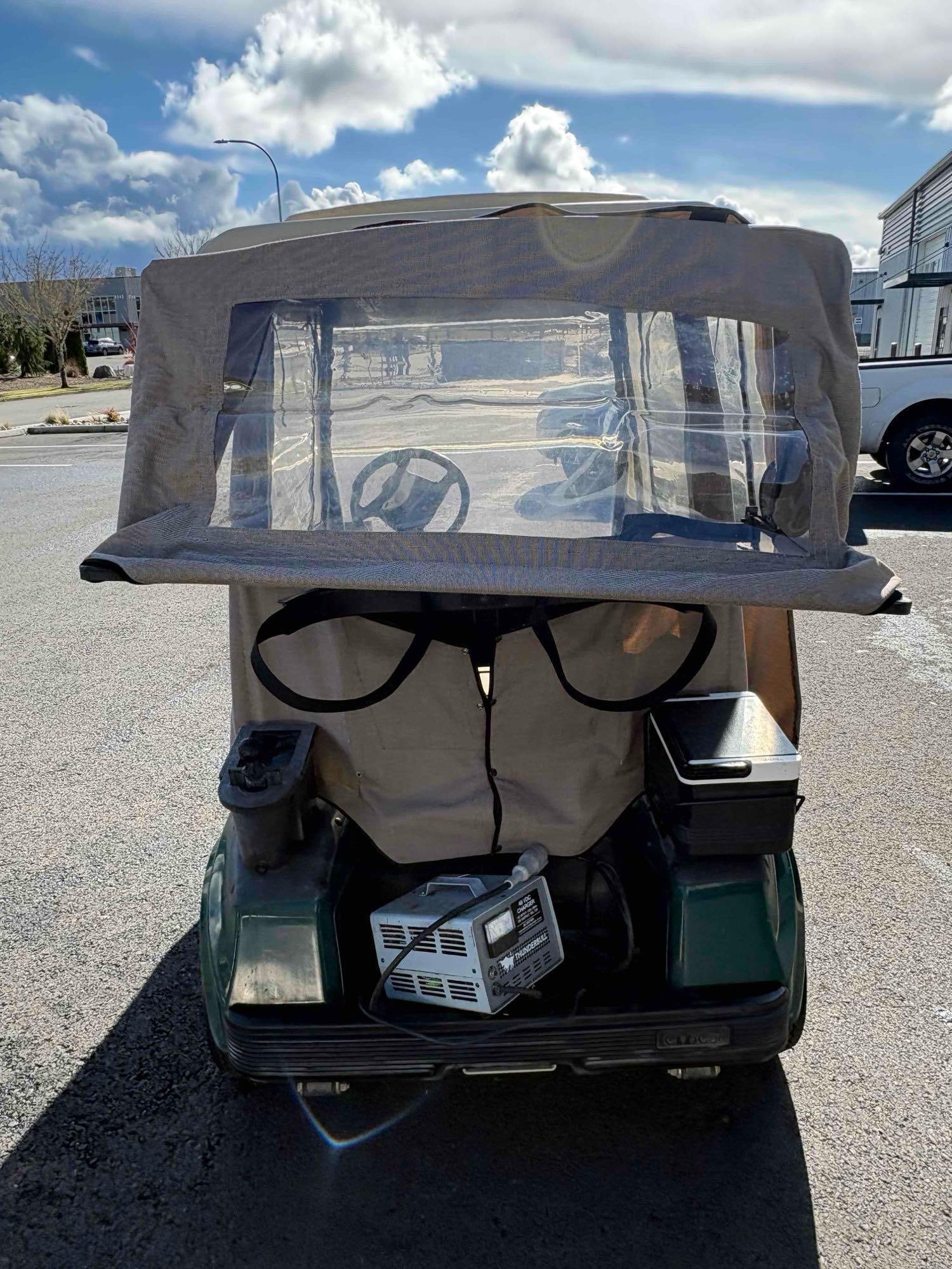Club Car IR electric Golf cart with cover, doors & battery Charger in good condition - 4
