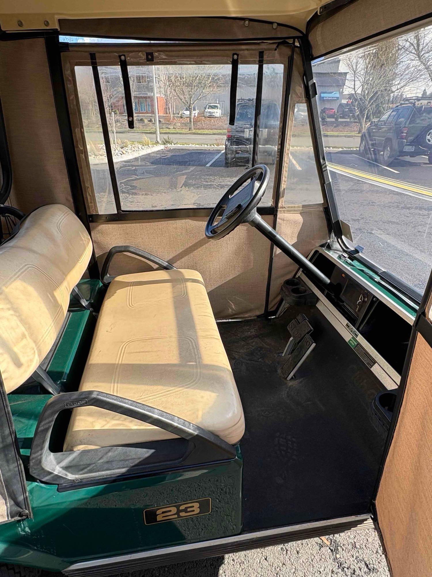 Club Car IR electric Golf cart with cover, doors & battery Charger in good condition - 5