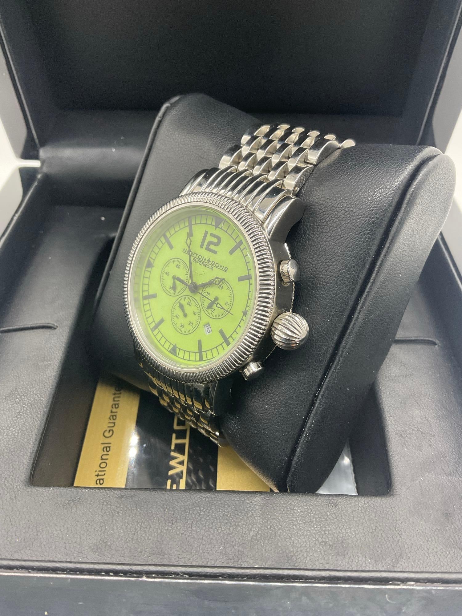 RARE,UNIQUE Men's CHRONOGRAPH Watch NEWTON-SONS Supernova QS.204.045 - 4