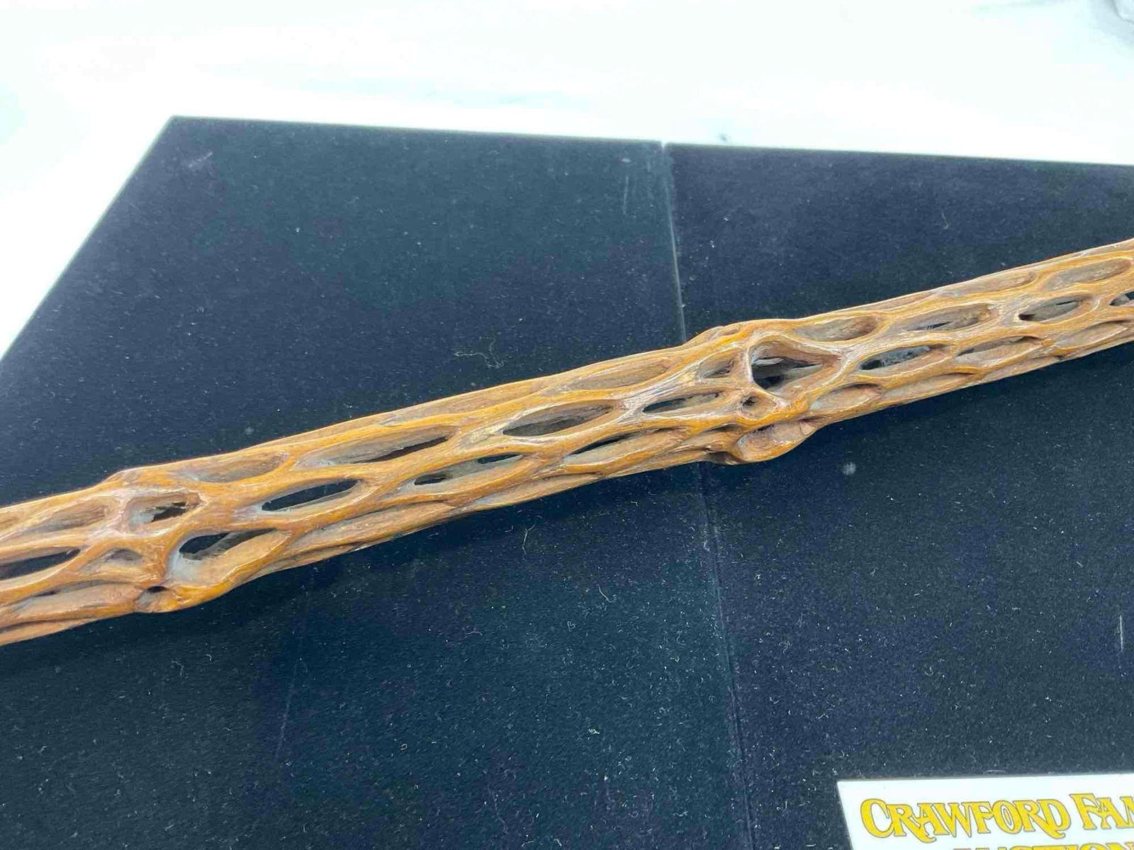 Walking Stick made from Cholla Cactus Wood Carved Stag Horn Handle, 33h x 6w x 3d inches - 5