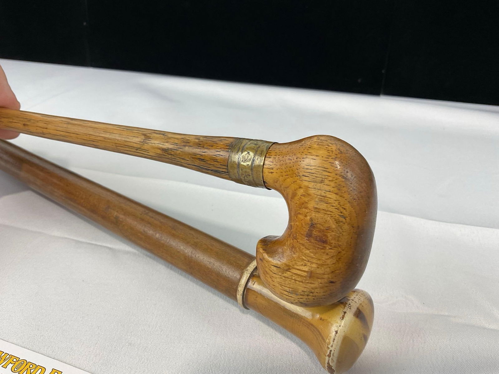 Pair of Wooden Walking Sticks, 36h x 4w x 3d inches - 3