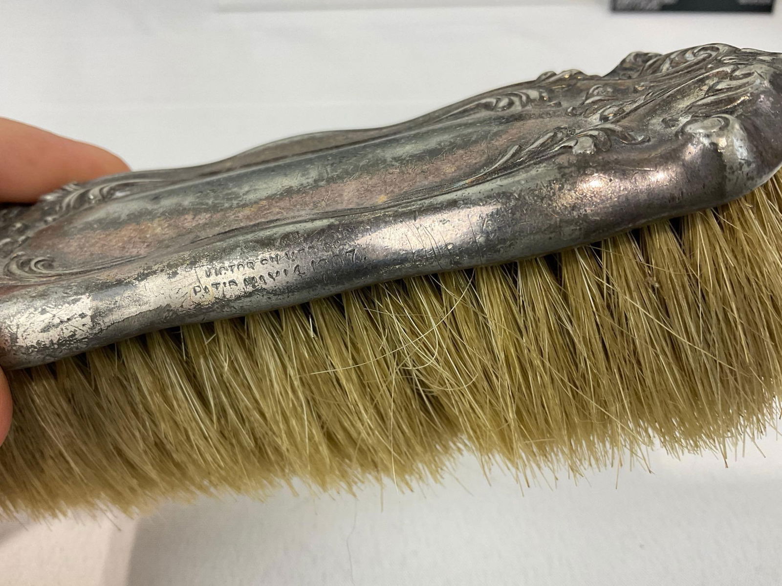 5 Silver Plated Hollowware pieces, 2 Vanity Mirrors & 3 Brushes, Quad Plate, Victor Silver Co & m... - 14