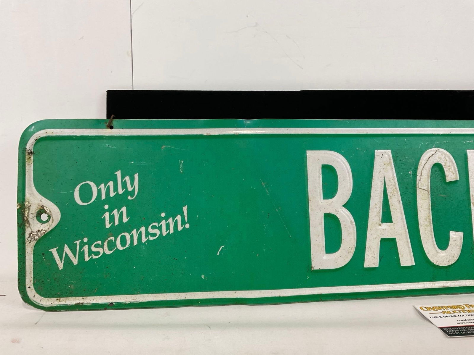 New Glarus Brewing Co. Back 40 Street Sign style piece, Wisconsin Beer company, 8x 35 inches - 2