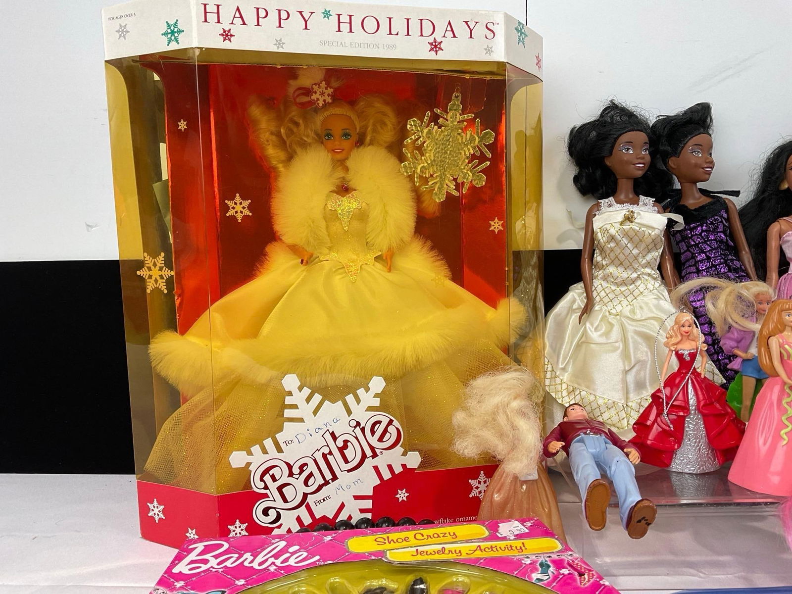 Asst Barbie pieces, Happy Holidays 1998 Barbie, & Honey, Collection of Shoes, Clothes w/Blister P... - 3