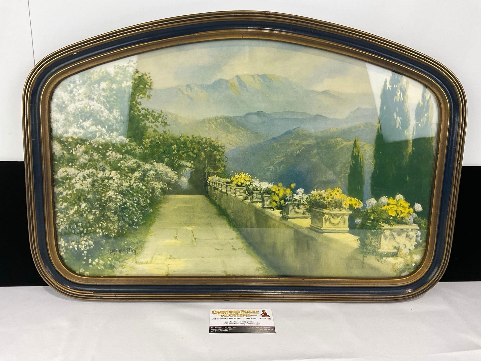 Framed Lithograph titled Natures Grandeur by R. Atkinson-Fox (1860-1935), 17h x 25w x 3d inches (1 of 3)