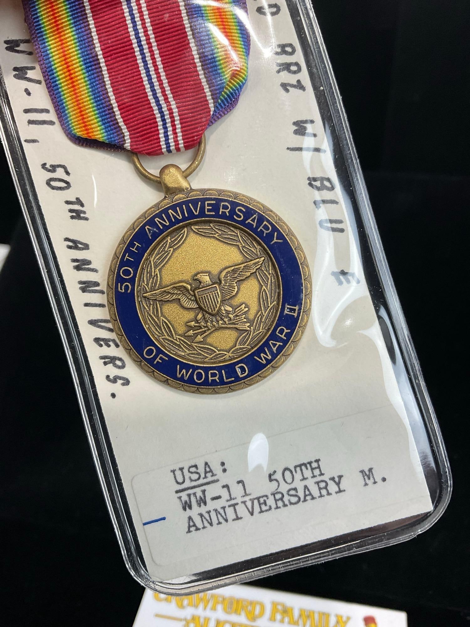 3 US Medals, Daughters of Union Vets of the Civil War, American Legion WW2 & WW2 50th Anniversary - 4