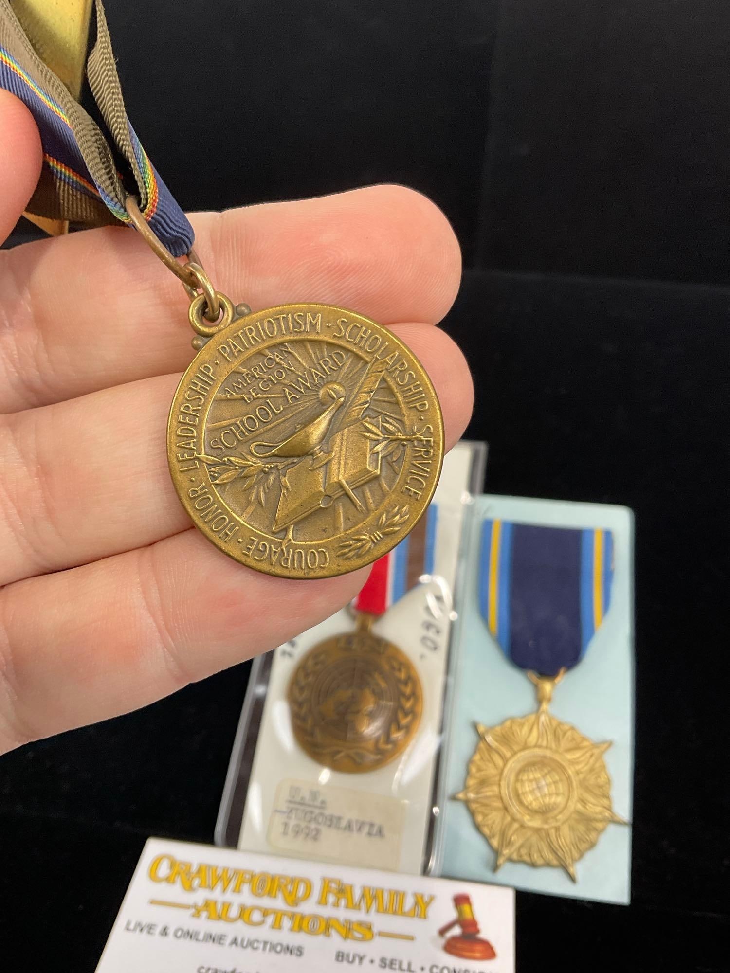 3 US Medals, American Legion, United Nations Yugoslavia 1992 & NASA Disting. Public Service Medal - 2