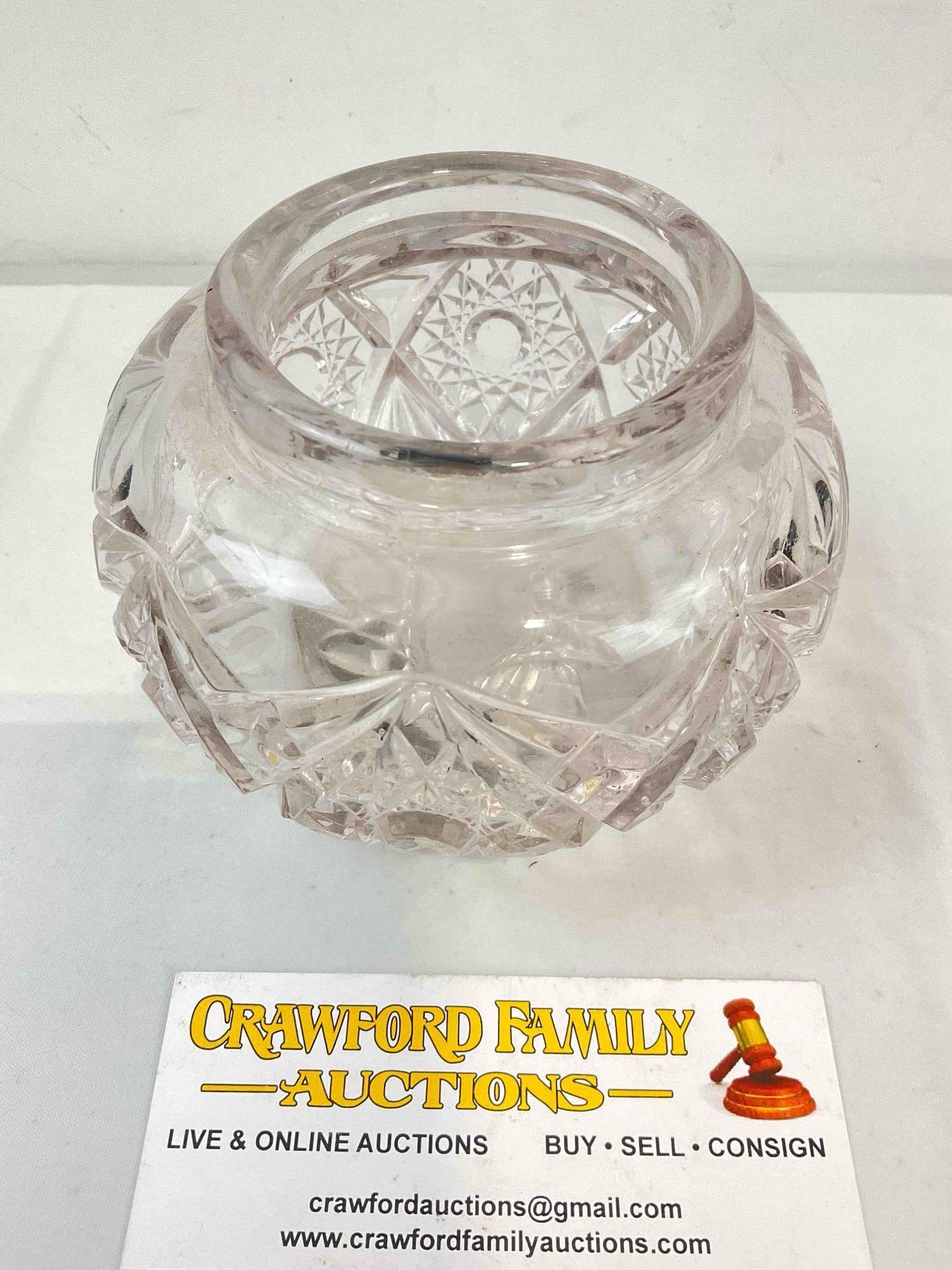 Beautiful Antique Glass Dresser Jar w/ Sterling Silver Lid & Purple Hue. Excellent Condition. - 5