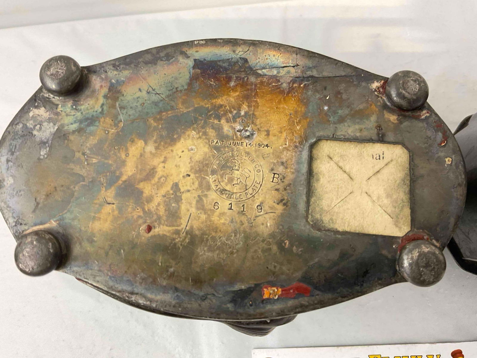 2 pcs Antique Gorgeous Silver Plated Dresser Boxes w/ Art Nouveau Floral Design. See pics. - 6