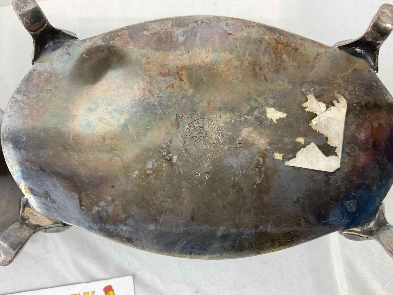 2 pcs Antique Gorgeous Silver Plated Dresser Boxes w/ Art Nouveau Floral Design. See pics. - 7