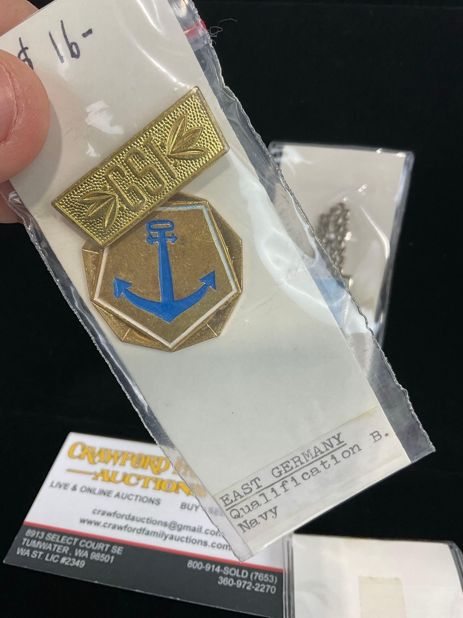 4 GDR East German Class. Badges & Specialty Insignia GST Navy - 3