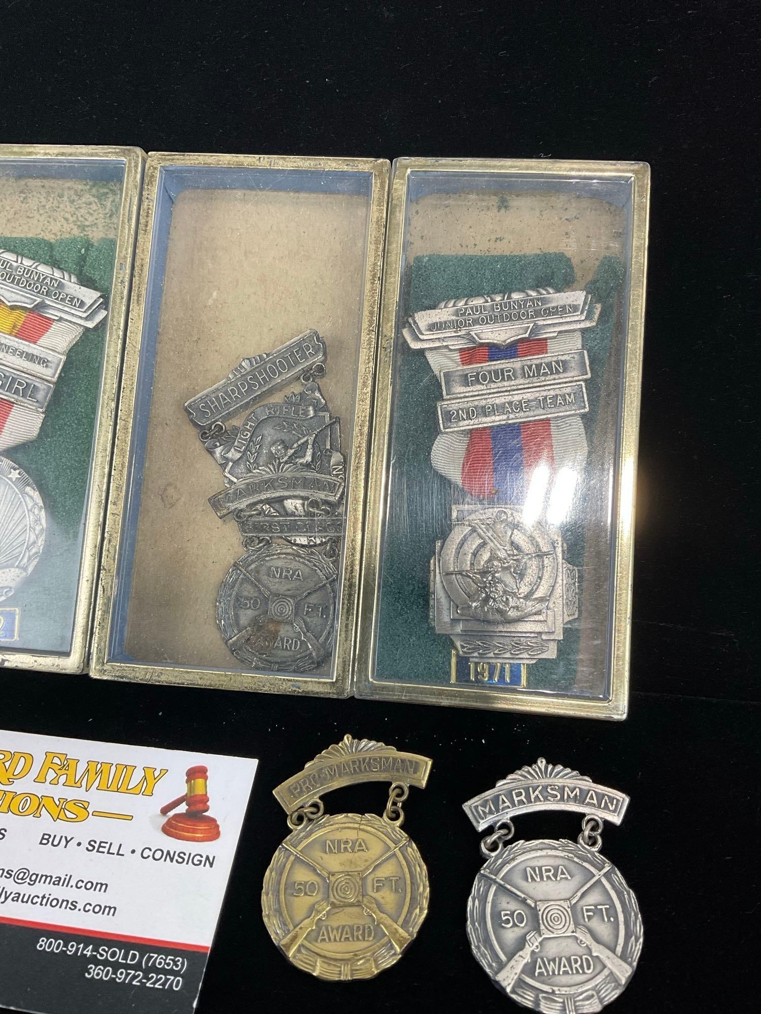 8 Vintage Marksman Awards, Girls, Paul Bunyan Junior, NRA 50 FT Award - 3