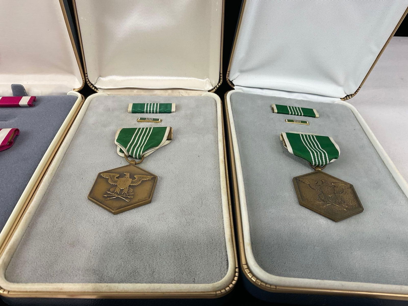 4 US Medals, Bronze Star, Meritorious Service, & 2x Army Commendation Medals w/ Cases - 3