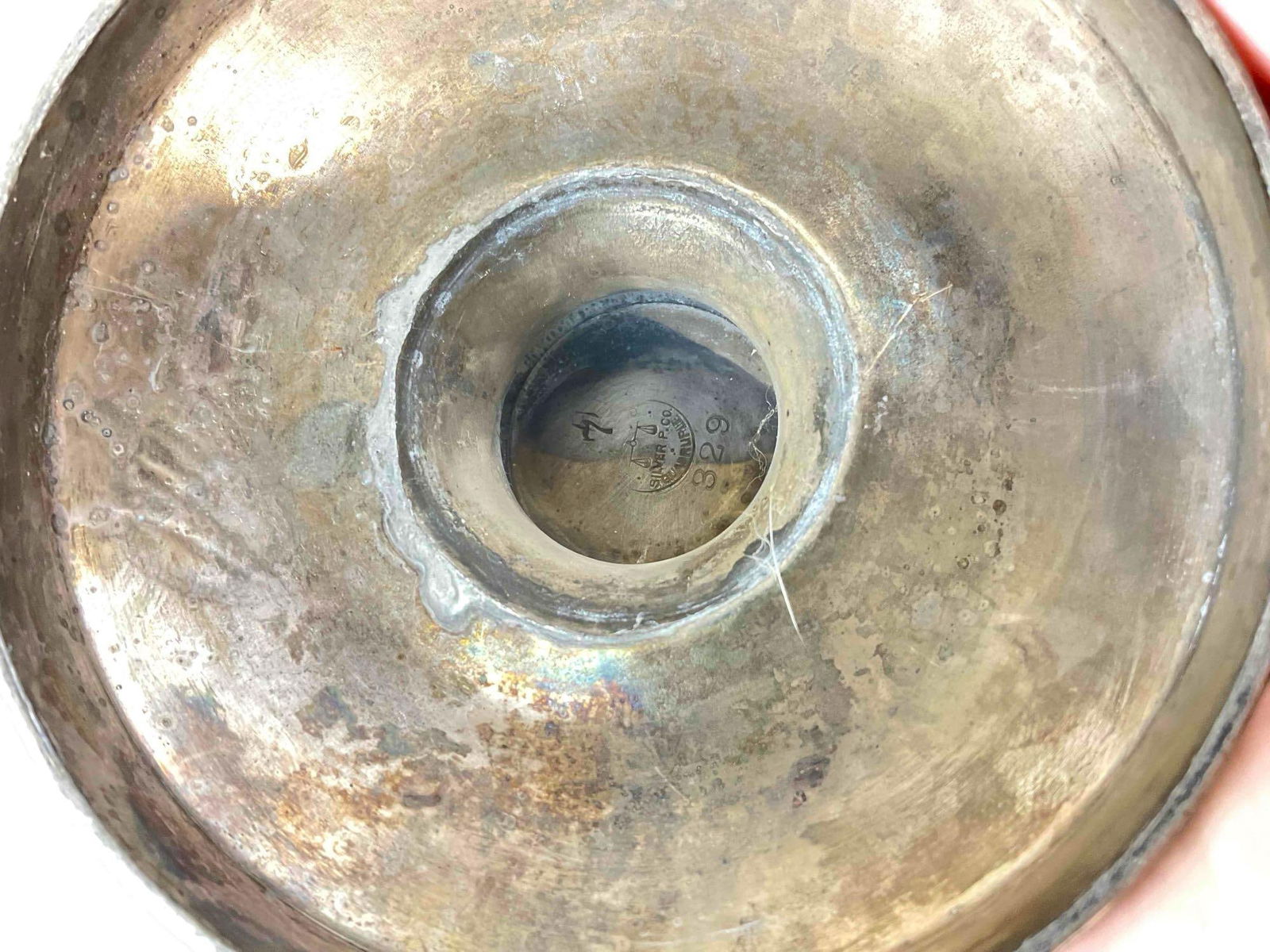 3 pcs Antique Silver Plated Tea Pots. Largest Measures 9" x 5" x 12" Very Good Condition. - 8