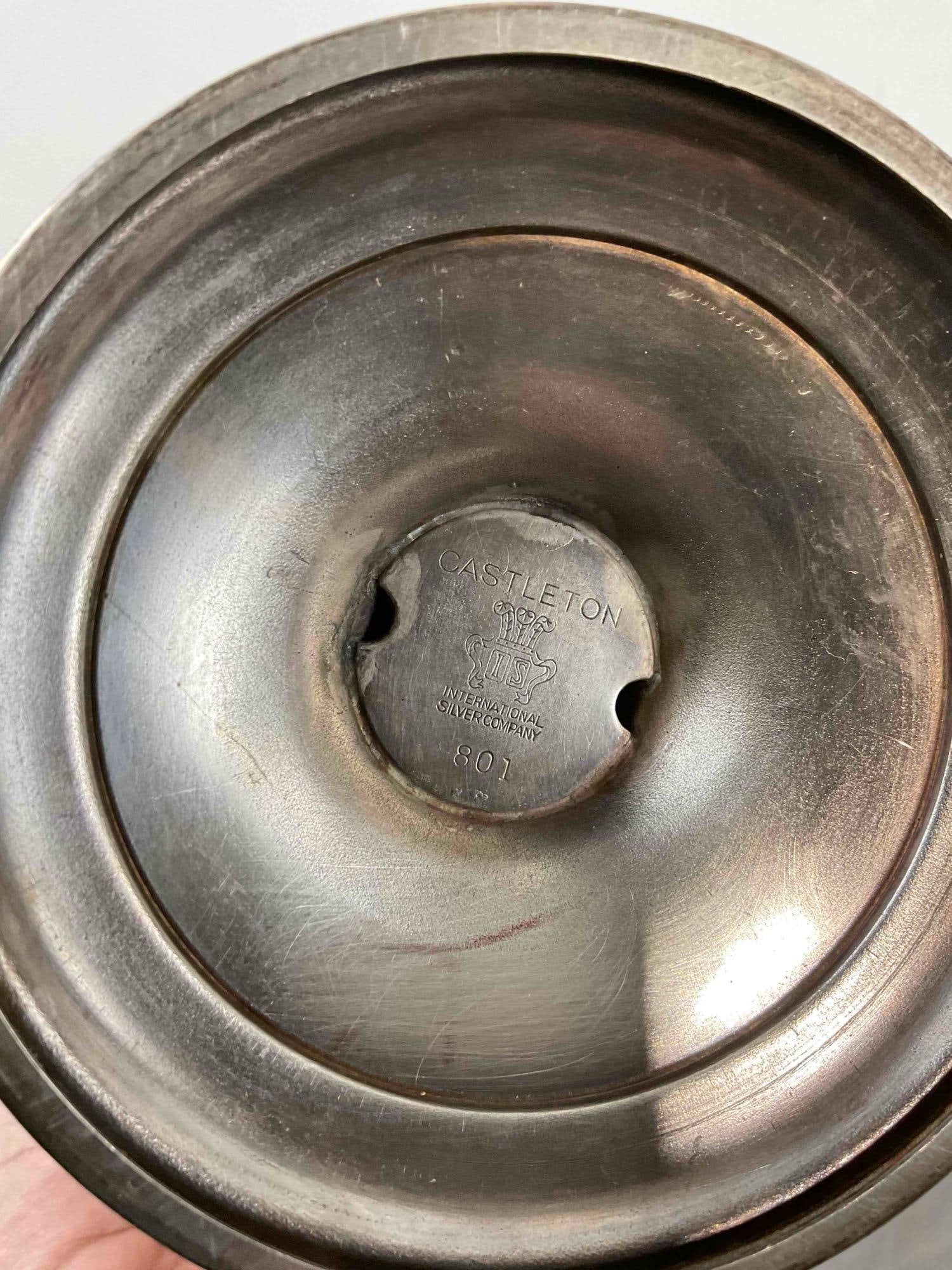 3 pcs Vintage Silver Plated Tea Pots, incl. 1x Wallace & 1x Castleton. Good Condition. See pics. - 11