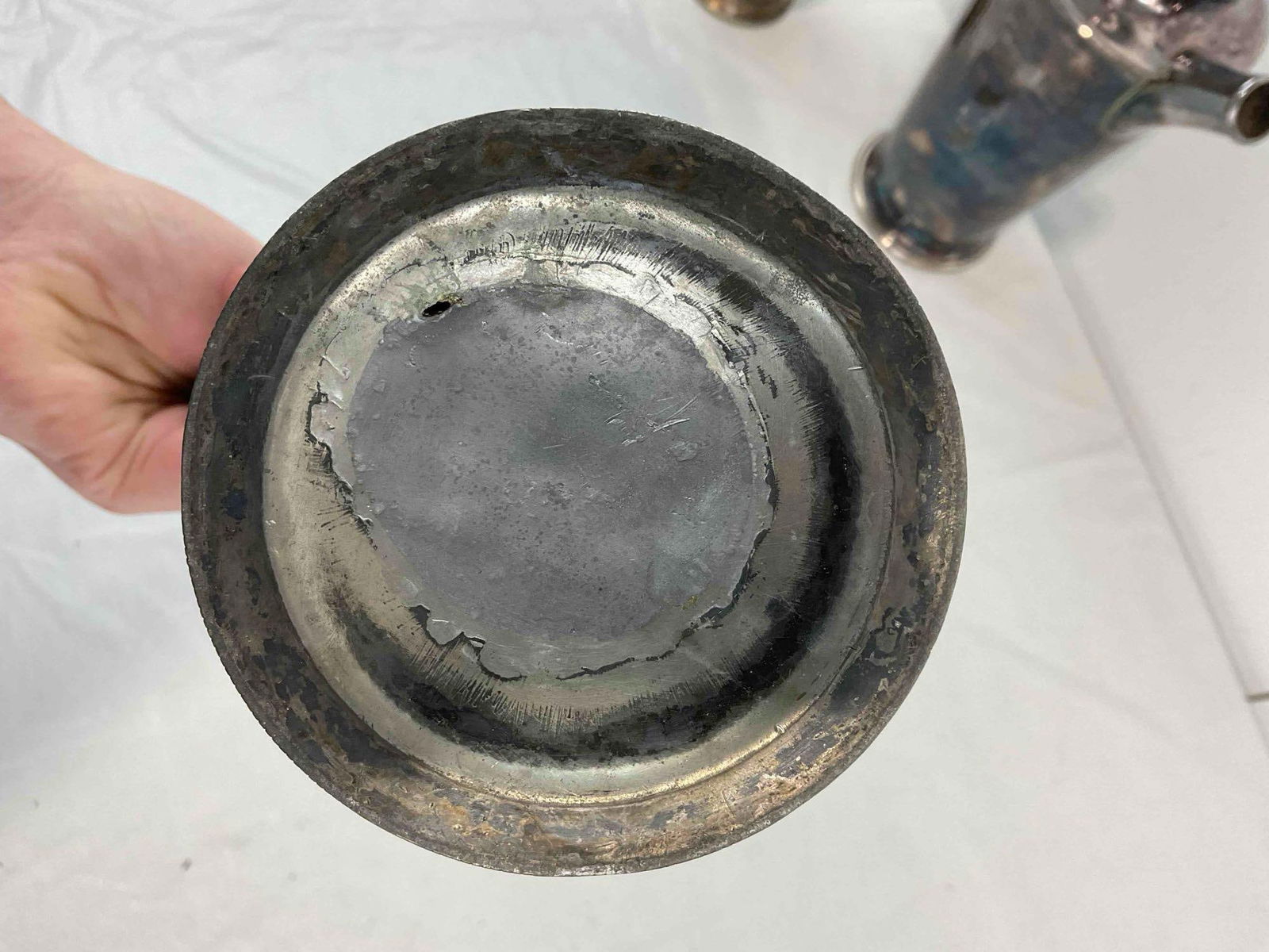 3 pcs Vintage Silver Plated Chocolate Pots, incl. Sani-Tite and Reed & Barton. Very Good Cond. - 9