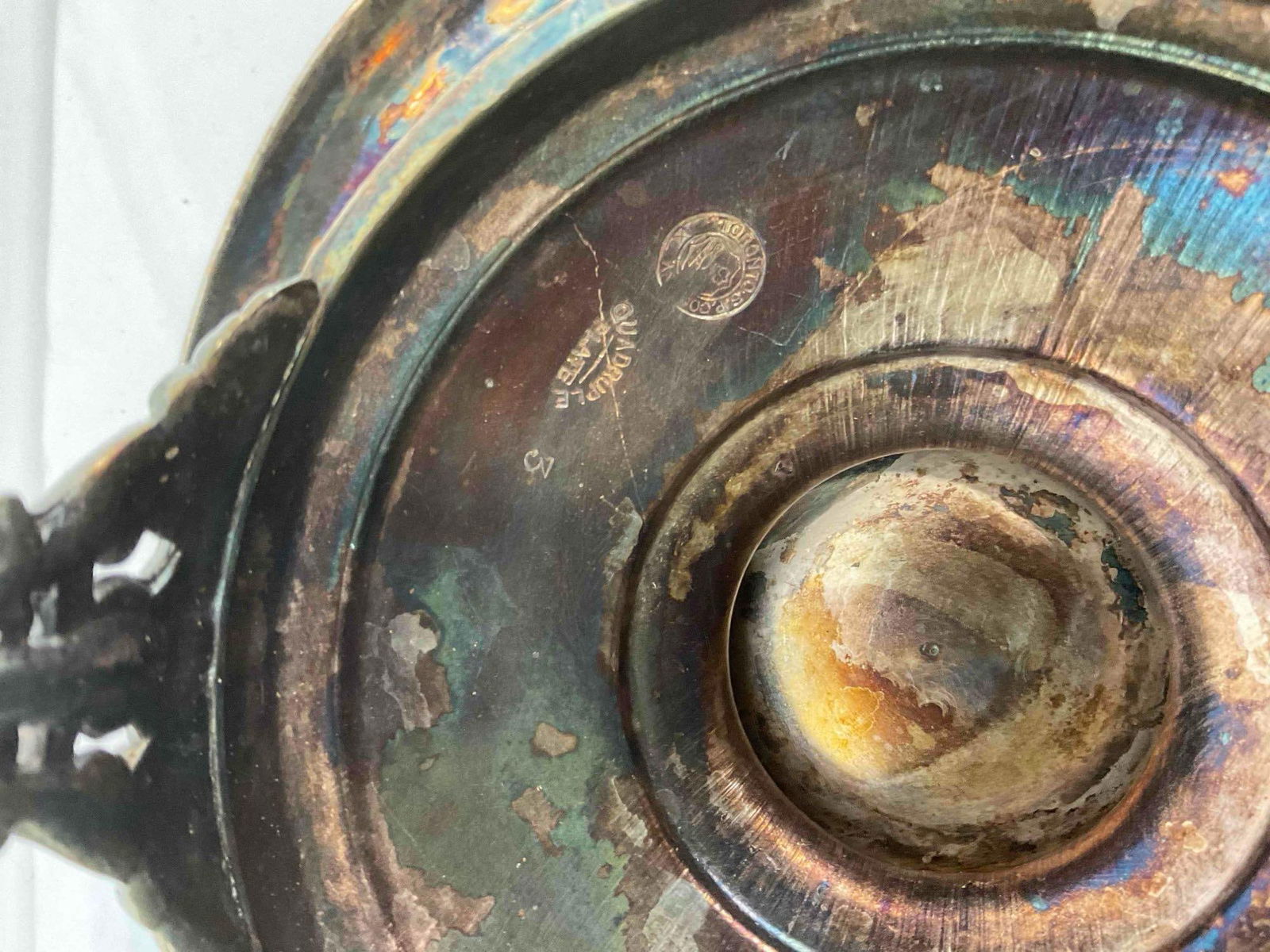 2 pcs Antique Silver Plated Bride Baskets w/ Lovely Floral Motifs incl. 1x Toronto Co. See pics. - 8