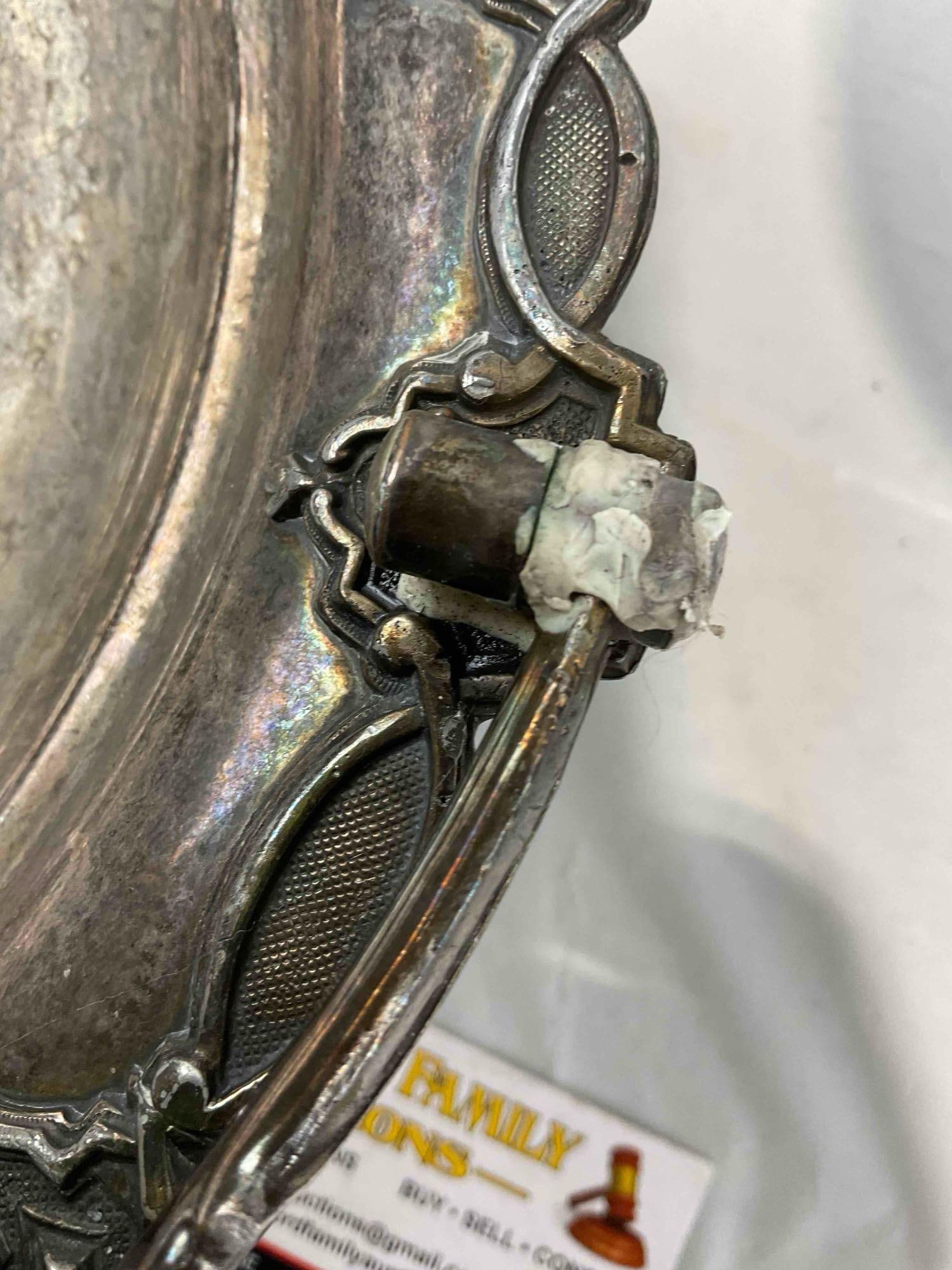 2 pcs Antique Silver Plated Bride Baskets w/ Lovely Floral Motifs incl. 1x Toronto Co. See pics. - 9