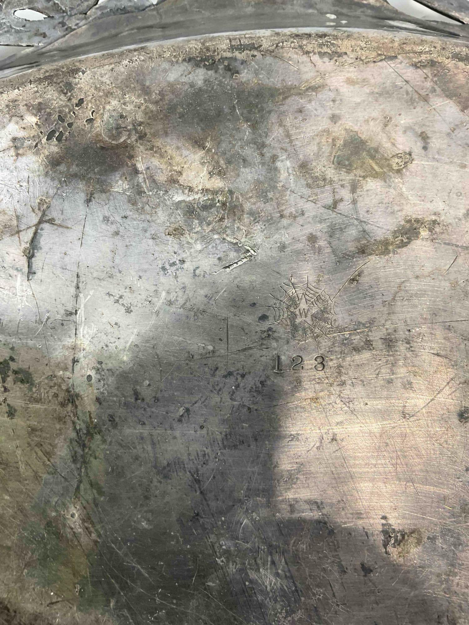 3 pcs Vintage Silver Plated Serving Platter Trays, incl. Towle & E.G. Webster & Son. See pics. - 10