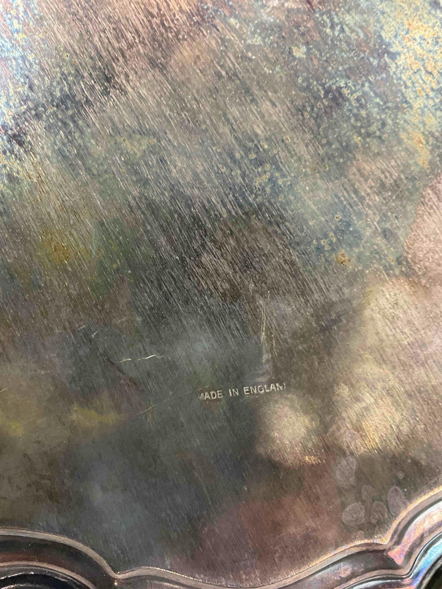 3 pcs Vintage Silver Plated Serving Platter Trays, incl. Towle & E.G. Webster & Son. See pics. - 8