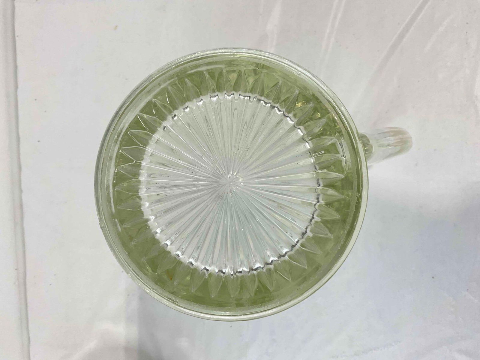 3 pcs Antique Glass Water Pitchers, incl. Purpled A.H. Heisey Glass. Very Good Condition. See pics. - 6