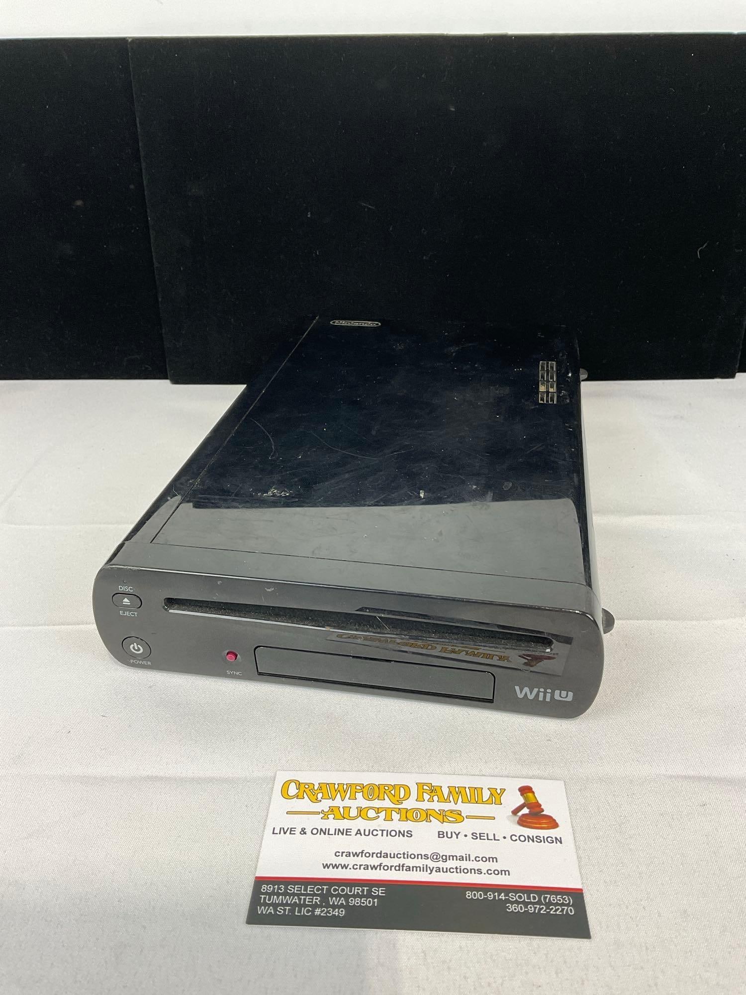 Nintendo WiiU model WUP-101, 32 GB, no cables, untested, 3h x 8w x 11d inches: Appears to be in good shape. The piece measures approx 3h x 8w x 11d inches. See pics. E-5180 