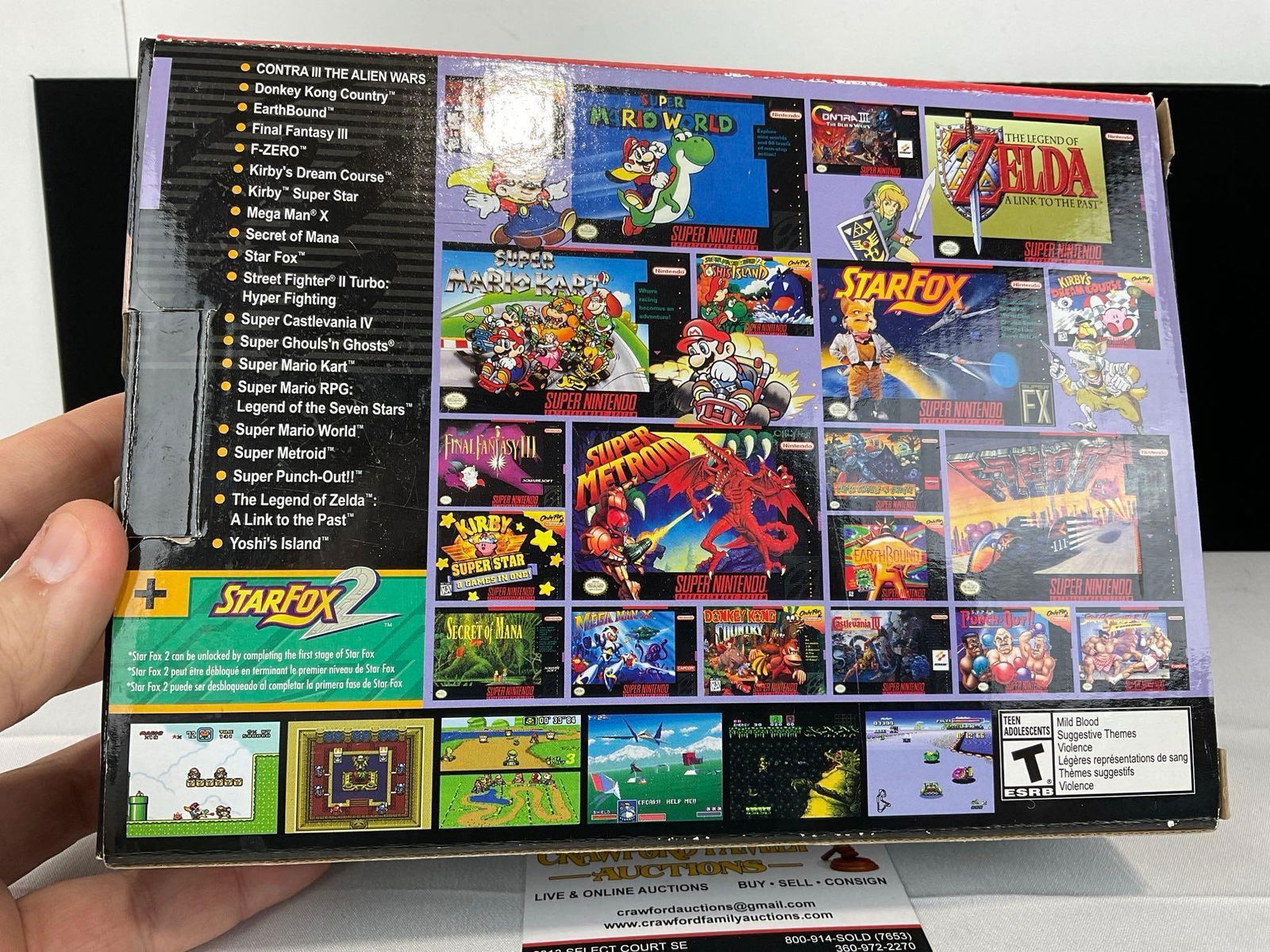 Super Nintendo Classic Edition, in box, 2 controllers, w/ games installed, Missing a couple cables - 3