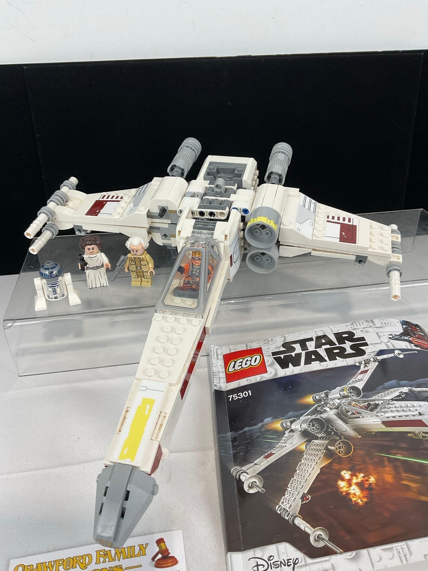 Lego Star Wars X Wing Fighter, #75301, incomplete, w/4 mini figs, & manual - 2