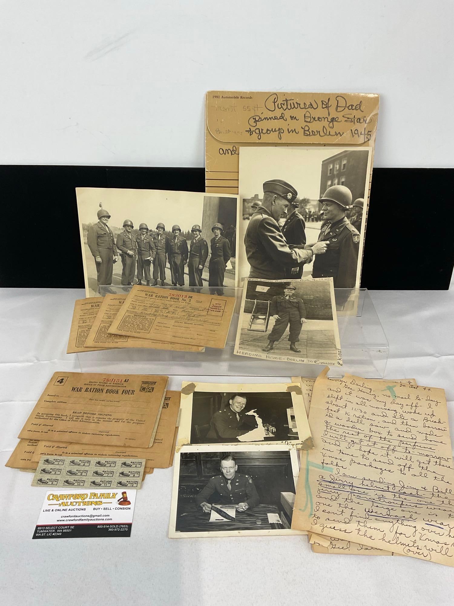 Vintage 1945 post-WWII Coming Home Photos, & 7 no.3 & no.4 War Ration Books (1 of 7)