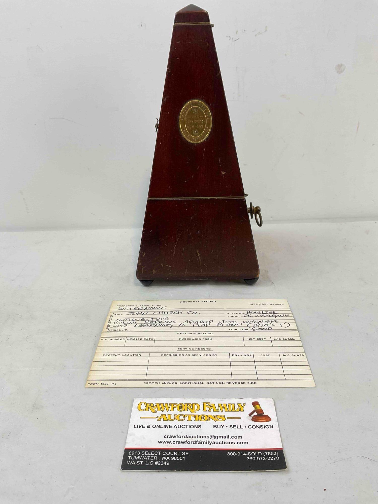 Antique John Church Co. Maelzel Style Metronome. Very Good Condition. See pics. (1 of 6)
