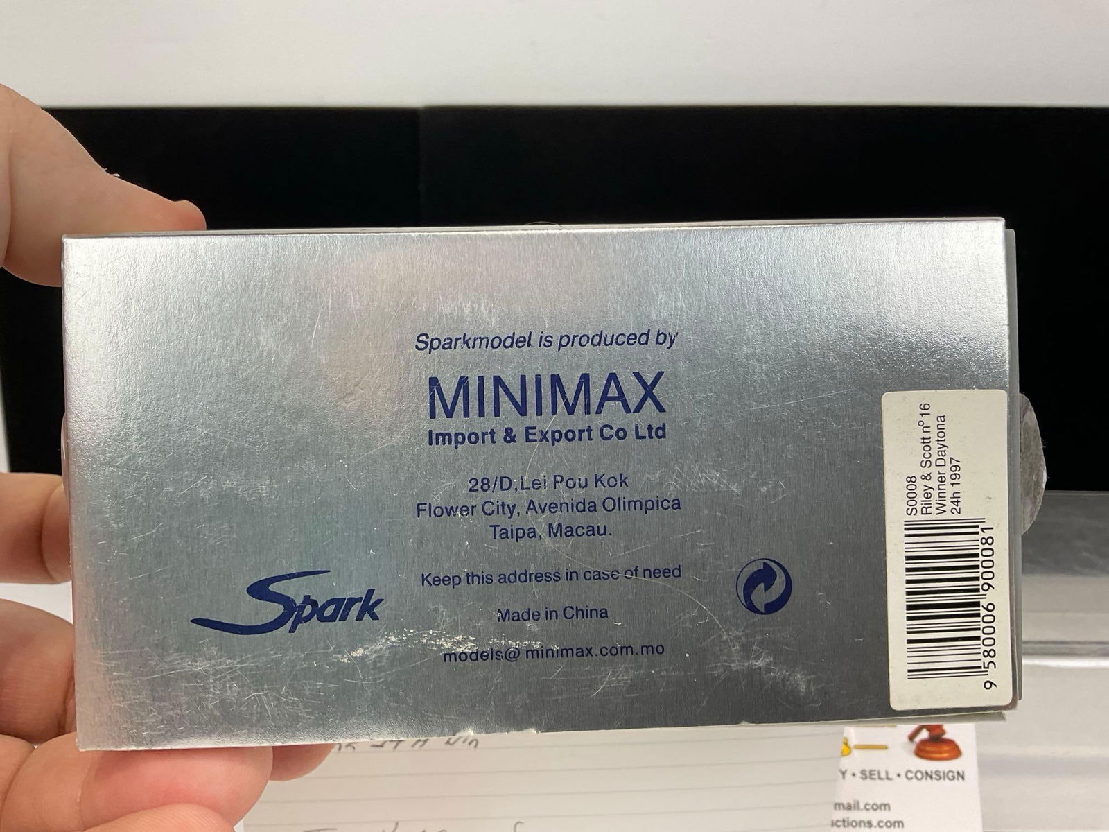 Spark 1997 Riley & Scott Daytona 24H Signed by all 3 Drivers, 1/43 Scale Diecast Car Model orig box - 6