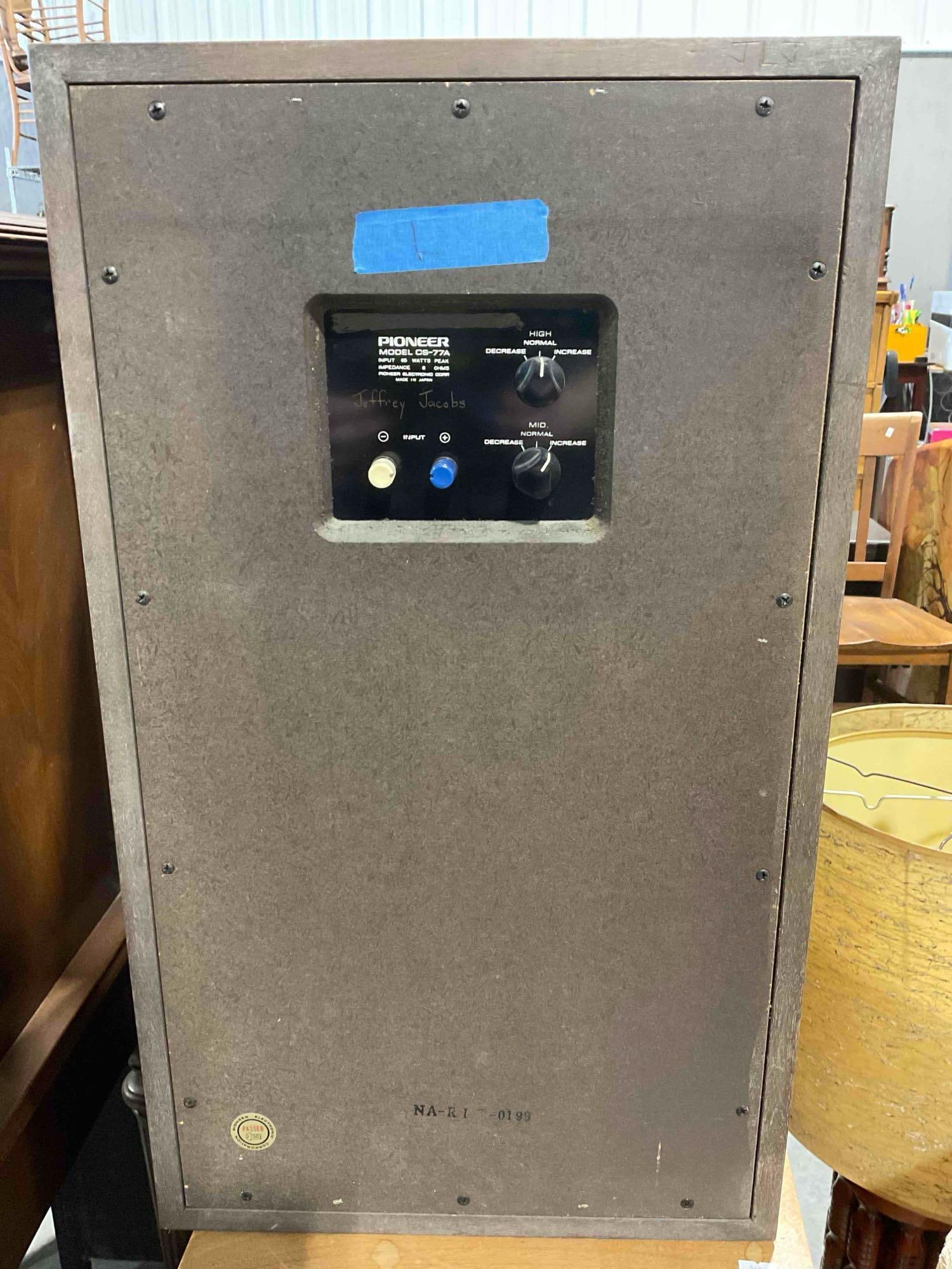 Pair of Vintage Pioneer Floor Speakers Model CS-77A. Untested, As Is Condition. See pics. - 10