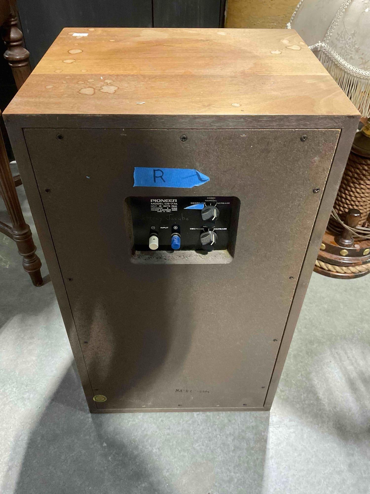 Pair of Vintage Pioneer Floor Speakers Model CS-77A. Untested, As Is Condition. See pics. - 12