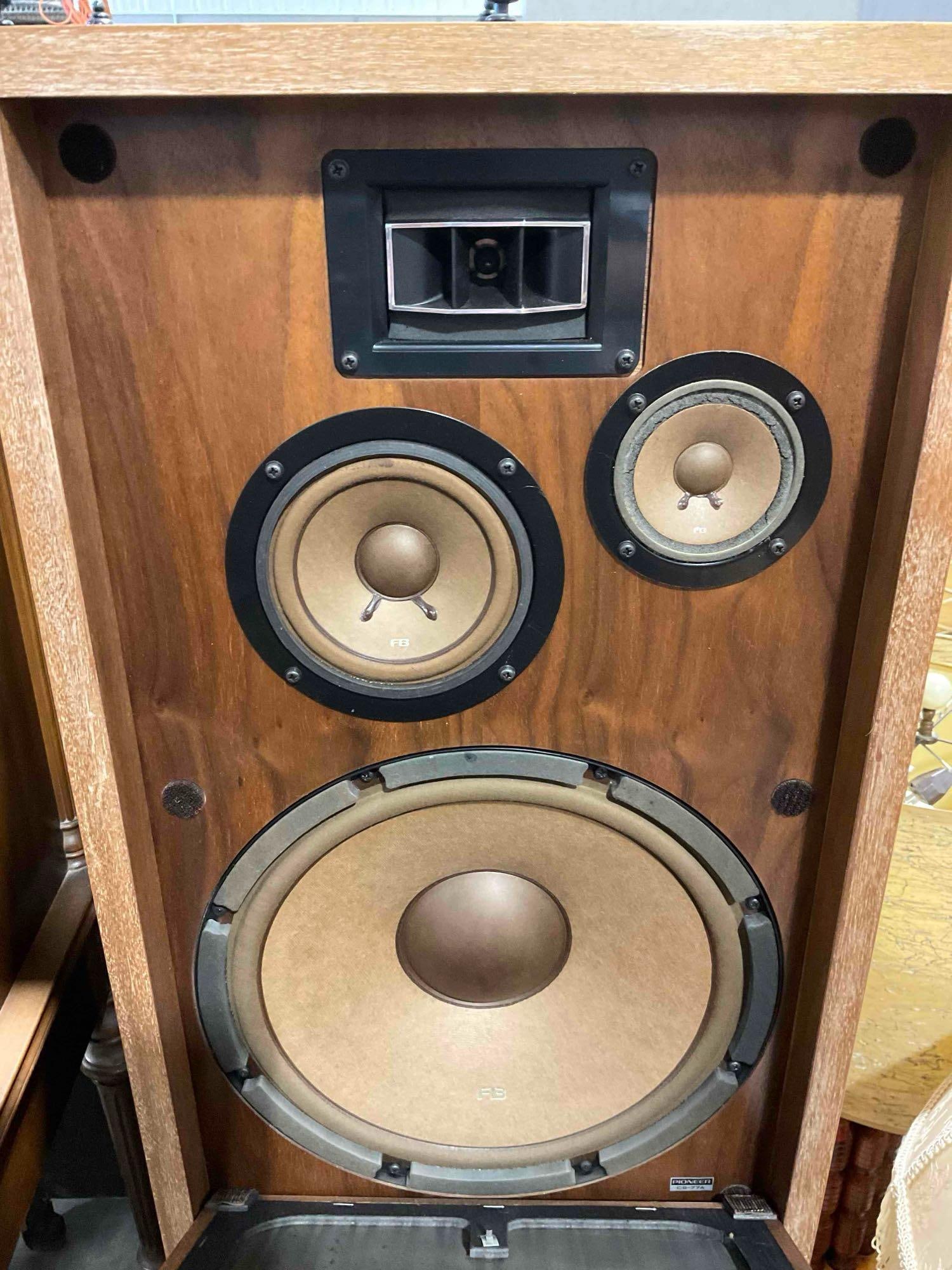 Pair of Vintage Pioneer Floor Speakers Model CS-77A. Untested, As Is Condition. See pics. - 6