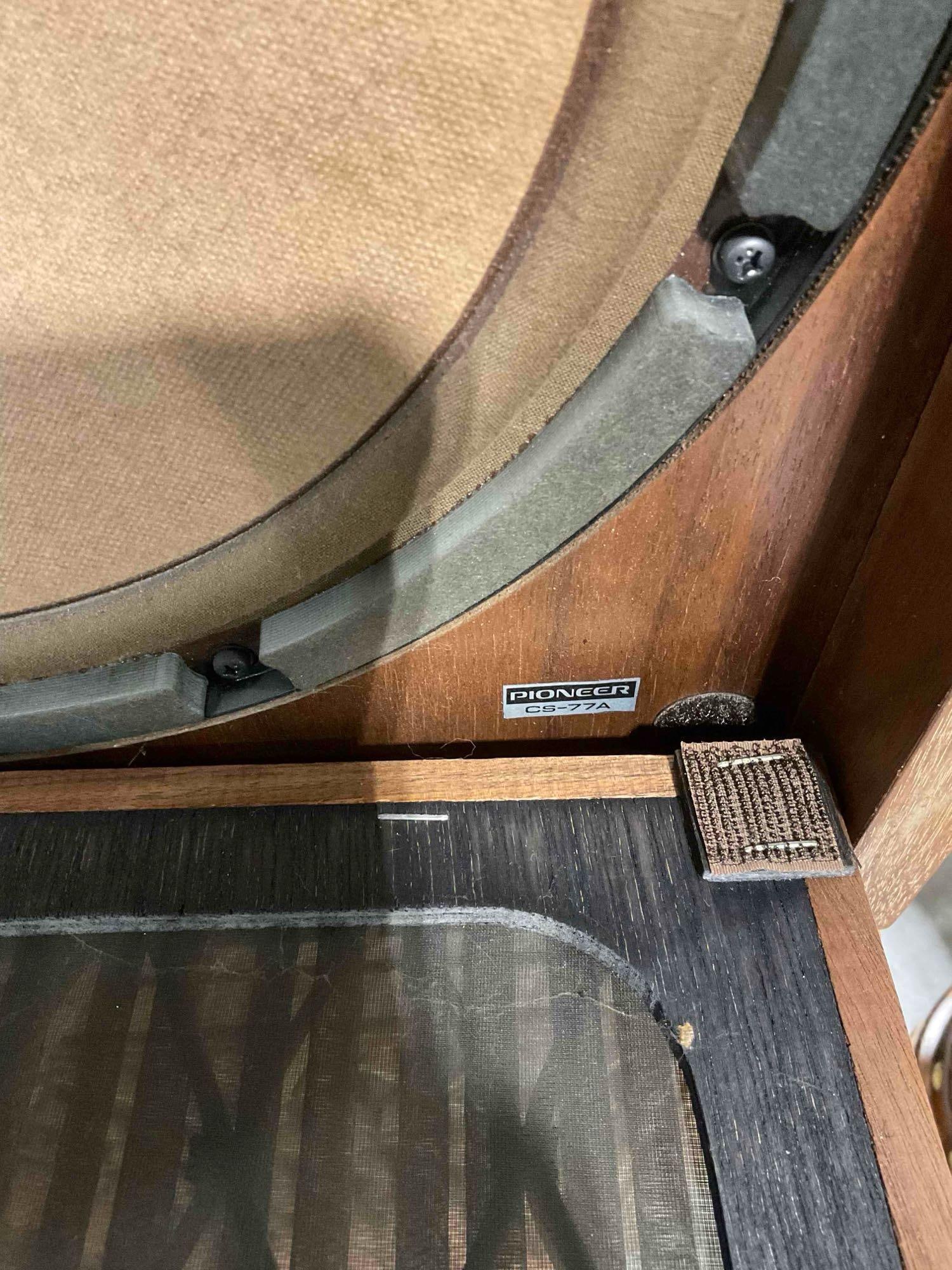 Pair of Vintage Pioneer Floor Speakers Model CS-77A. Untested, As Is Condition. See pics. - 7