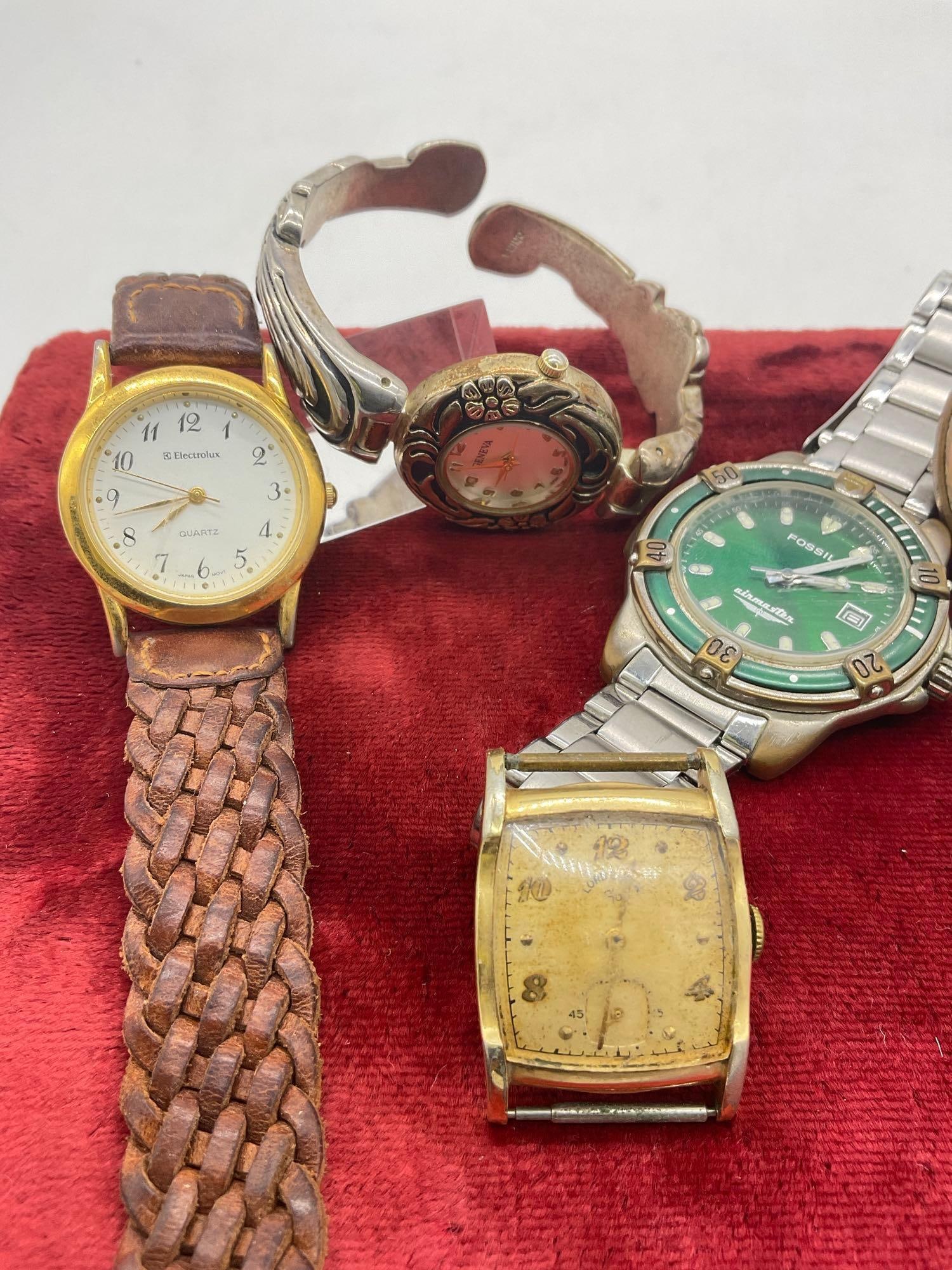 5x Antique and vintage watches including Gold plated Waltham, 14K Gold filled Lord Elgin Wrist wa... - 2