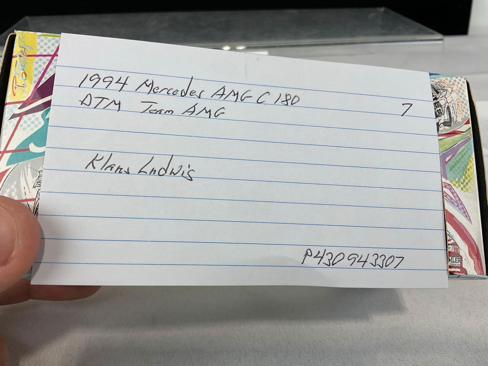 Minichamps Mercedes AMG C180 DTM 94 Pauls Model Kit, 1/43 Scale Diecast Car Model orig box - 8