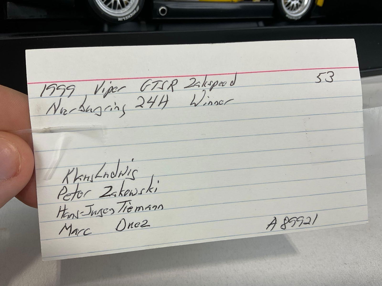 AutoArt 1999 Dodge Viper GTSR Zakspeed Nurburgring 24H 1/18 Scale Diecast Car Model orig box - 7