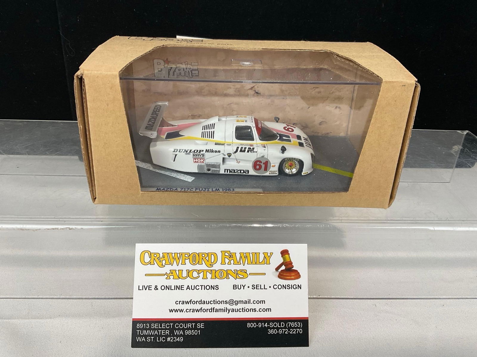 Bizarre BZ104 Mazda 717C #61 18th LM83, 1/43 Scale Diecast Car Model orig box: Appears to be in good shape. The piece measures approx 4h x 6w x 4d inches. See pics. E-5420