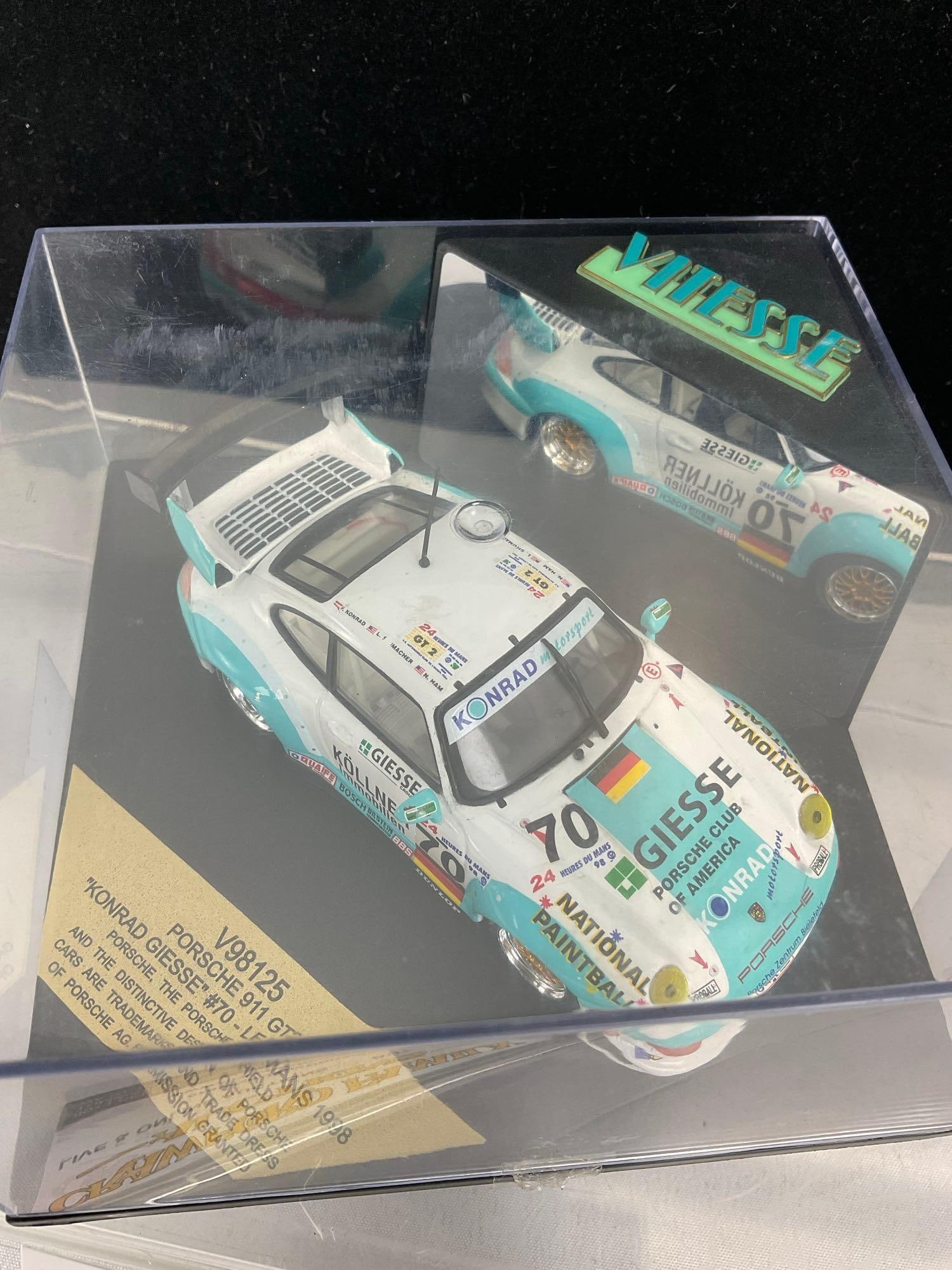 Vitesse Porsche 911 GT2 Konrad Giesse #70 Le Mans 1998, 1/43 Scale Diecast Car Model orig box - 2