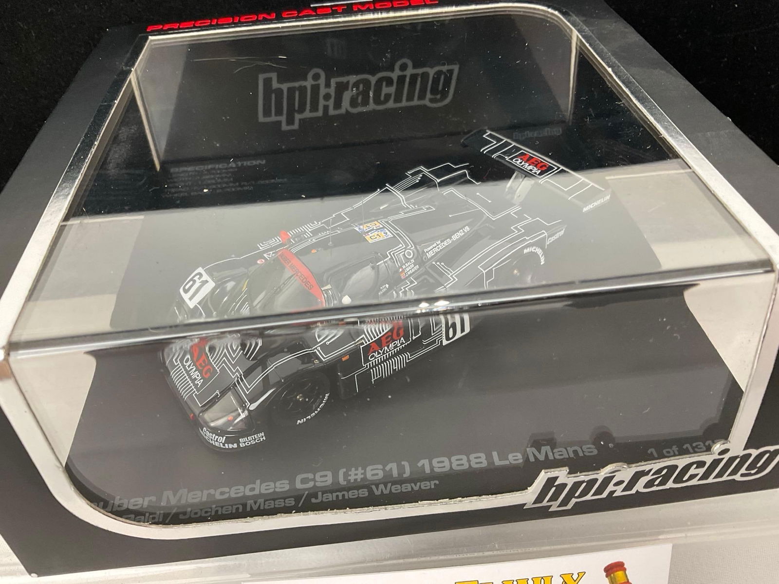 HPI 1988 Sauber Mercedes C9 #61 Le Mans, 1/43 Scale Diecast Car Model orig box - 2