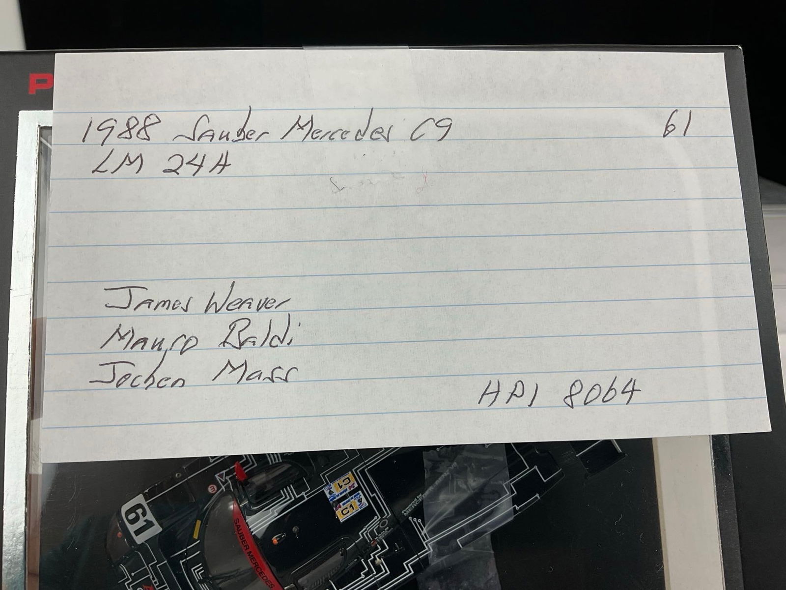 HPI 1988 Sauber Mercedes C9 #61 Le Mans, 1/43 Scale Diecast Car Model orig box - 7